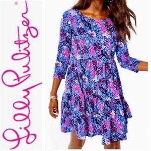Lilly Pulitzer Geanna Dress in “Boca Birds Eye View” print, size Small